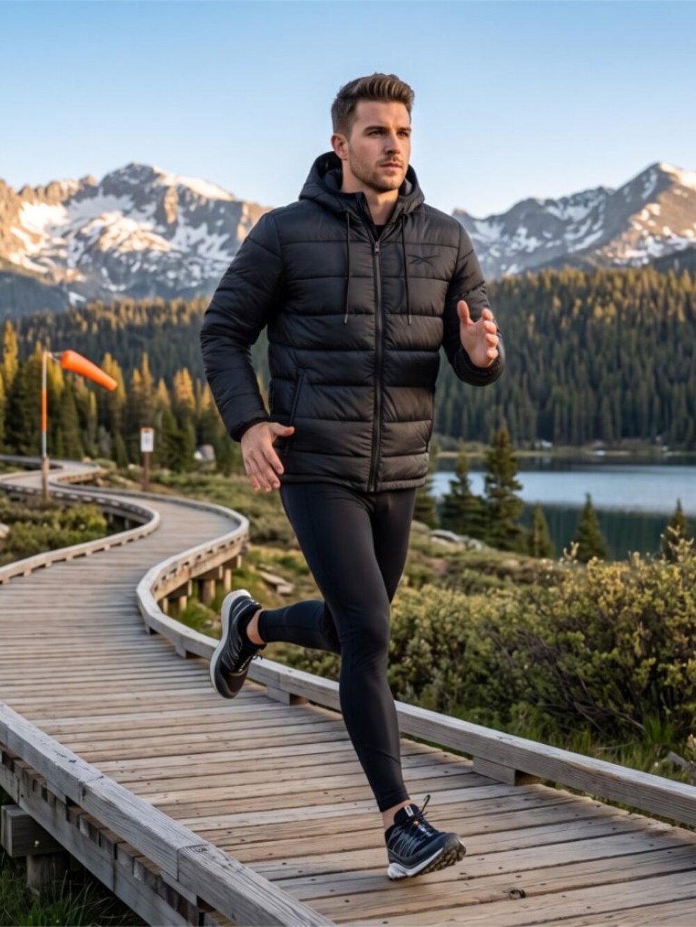 Reebok Comfort Stretch Quilted Insulated Puffer Jacket - OMRB1554 - MEDIUM